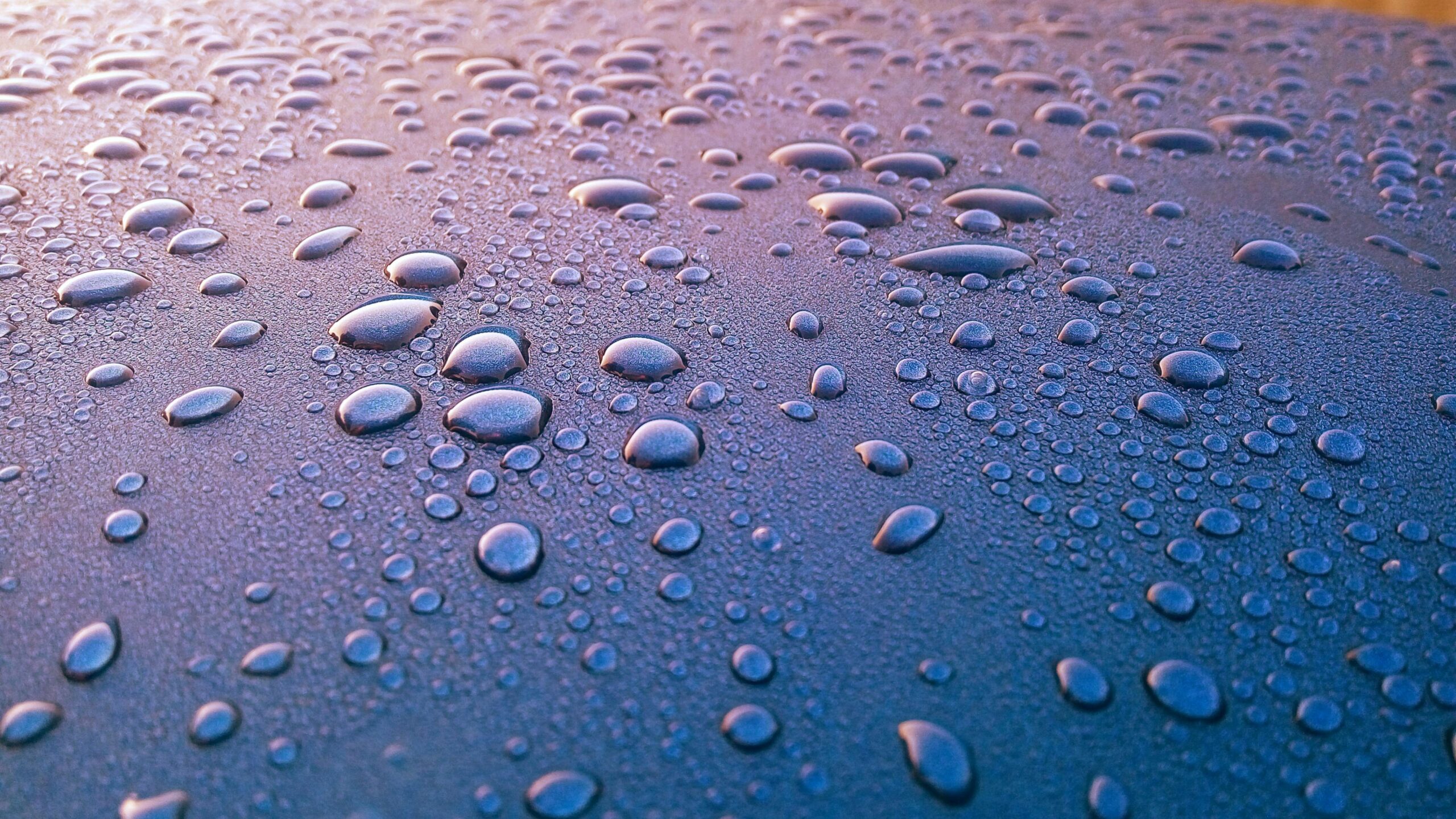 Close-up of water droplets on a surface, perfect for 4k mobile wallpapers.